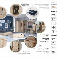 Детская Система Валенсия Комод 5ящ Дуб сонома в Челябинске - chelyabinsk.mebel24.online | фото 3