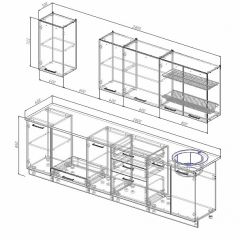 Кухонный гарнитур Антрацит 2800 (Стол. 26мм) в Челябинске - chelyabinsk.mebel24.online | фото 2