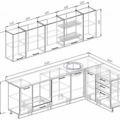 Кухонный гарнитур угловой Графика 2600х1600 (Стол. 26мм) в Челябинске - chelyabinsk.mebel24.online | фото 2