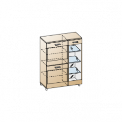 Гостиная Камелия Композиция 6 (Ясень Асахи) в Челябинске - chelyabinsk.mebel24.online | фото 7