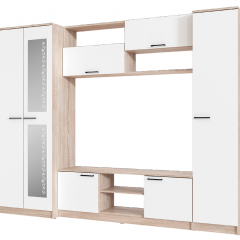 Гостиная МГС 3 Исполнение 1 (Дуб сонома/Белый) в Челябинске - chelyabinsk.mebel24.online | фото 2