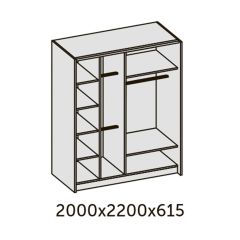 ИННЭС-5 Шкаф-купе 2-х дв. 2000 (2дв. Ф4 - венге вставка зеркало) в Челябинске - chelyabinsk.mebel24.online | фото 2