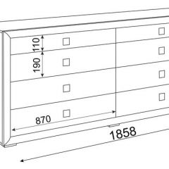 Комод большой Глэдис М27 (ЯШС/Белый) в Челябинске - chelyabinsk.mebel24.online | фото 2