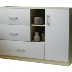 Комод К-3.1 (Дуб сонома/Белый жемчуг) в Челябинске - chelyabinsk.mebel24.online | фото