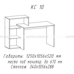 Компьютерный стол №10 (Анкор белый) в Челябинске - chelyabinsk.mebel24.online | фото