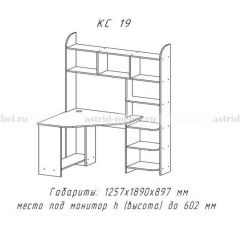 Компьютерный стол №19 (Анкор темный) в Челябинске - chelyabinsk.mebel24.online | фото 3