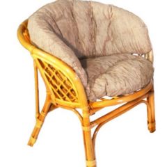 Кресло Багама, подушки светлые полные шенил (Мёд) в Челябинске - chelyabinsk.mebel24.online | фото 1