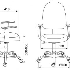 Кресло Бюрократ CH-1300/T-15-21 черный Престиж в Челябинске - chelyabinsk.mebel24.online | фото 5