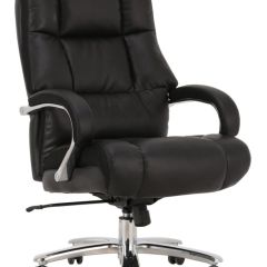 Кресло офисное BRABIX PREMIUM "Bomer HD-007" (рециклированная кожа, хром, черное) 531939 в Челябинске - chelyabinsk.mebel24.online | фото