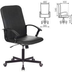 Кресло офисное BRABIX "Simple EX-521" (экокожа, черное) 532103 в Челябинске - chelyabinsk.mebel24.online | фото 2