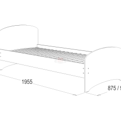 Кровать-4 одинарная (900*1900) в Челябинске - chelyabinsk.mebel24.online | фото 2