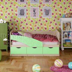 Кровать Бабочки (Салатовый матовый) 1600 в Челябинске - chelyabinsk.mebel24.online | фото 1