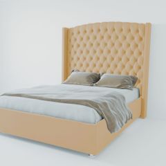 Кровать Берлин ЛЮКС с ПМ 900 (экокожа бежевая) в Челябинске - chelyabinsk.mebel24.online | фото 2