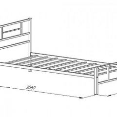 Кровать металлическая "Кадис 900х1900" Белый в Челябинске - chelyabinsk.mebel24.online | фото 2