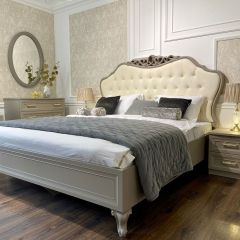 Кровать Мокко 1800 с мягким изголовьем + основание (серый камень) в Челябинске - chelyabinsk.mebel24.online | фото 3