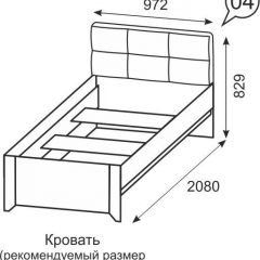 Кровать одинарная 900 Твист 04 в Челябинске - chelyabinsk.mebel24.online | фото