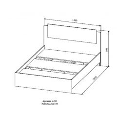 СОФИ СКР1400.1Кровать 1400 в Челябинске - chelyabinsk.mebel24.online | фото 2