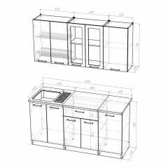 Кухонный гарнитур Инна стандарт 1600 в Челябинске - chelyabinsk.mebel24.online | фото 3