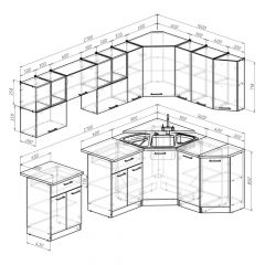 Кухонный гарнитур Лариса оптима 5 2700х1600 мм в Челябинске - chelyabinsk.mebel24.online | фото 2