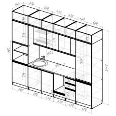 Кухонный гарнитур Лоретта люкс 3000 мм в Челябинске - chelyabinsk.mebel24.online | фото 2