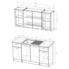 Кухонный гарнитур Сабрина стандарт 1600 в Челябинске - chelyabinsk.mebel24.online | фото 3