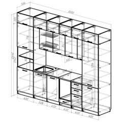 Кухонный гарнитур Сапфир 2 3000 мм в Челябинске - chelyabinsk.mebel24.online | фото 2