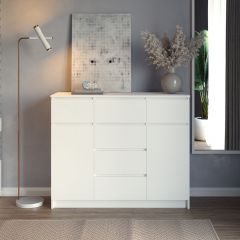 МОРИ МК 1200.4 Комод (белый) в Челябинске - chelyabinsk.mebel24.online | фото 3