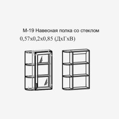 Париж №19 Навесная полка с зеркалом (ясень шимо свет/серый софт премиум) в Челябинске - chelyabinsk.mebel24.online | фото 2