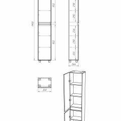 Пенал напольный 35 Норма без ящика АЙСБЕРГ (DA1645P) в Челябинске - chelyabinsk.mebel24.online | фото 5