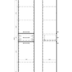 Пенал напольный Контраст 35 с верхним ящиком В1 правый АЙСБЕРГ (DA2707P) в Челябинске - chelyabinsk.mebel24.online | фото 5