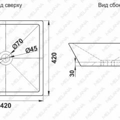 Раковина MELANA MLN-A562 в Челябинске - chelyabinsk.mebel24.online | фото 2