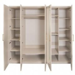 Шкаф 5-ти ств с зеркалами Мокко (бежевый) в Челябинске - chelyabinsk.mebel24.online | фото 2