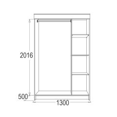 МИРАЖ 11 (1300) Шкаф для платья и белья в Челябинске - chelyabinsk.mebel24.online | фото 2