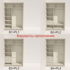 Шкаф-купе 1400 серии SOFT D6+D6+B2+PL3 (2 ящика+2штанги) профиль «Капучино» в Челябинске - chelyabinsk.mebel24.online | фото 6