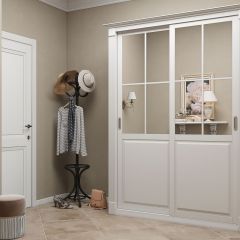 Шкаф-купе 1500 серии NEW CLASSIC K4+K4+B2+PL4 (2 ящика+F обр. штанга) профиль «Капучино» в Челябинске - chelyabinsk.mebel24.online | фото