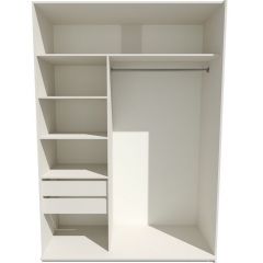 Шкаф-купе 1600 серии SOFT D1+D3+B2+PL1 (2 ящика+1штанга) профиль «Графит» в Челябинске - chelyabinsk.mebel24.online | фото 3