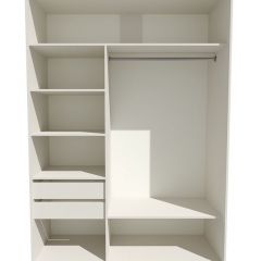 Шкаф-купе 1600 серии SOFT D6+D4+B2+PL2 (2 ящика+1штанга+1 полка) профиль «Капучино» в Челябинске - chelyabinsk.mebel24.online | фото 3