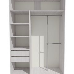 Шкаф-купе 1700 серии SILVER S3+S4+B2+PL4 (2 ящика+F обр.штанга) профиль «Серебро» в Челябинске - chelyabinsk.mebel24.online | фото 2