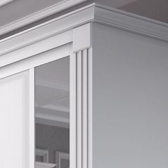 Шкаф-купе 2150 серии NEW CLASSIC K6Z+K1+K6+B22+PL2(по 2 ящика лев/прав+1 штанга+1 полка) профиль «Капучино» в Челябинске - chelyabinsk.mebel24.online | фото 4