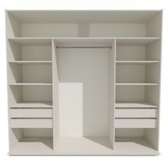 Шкаф-купе 2400 серии SOFT D4+D4+D4+B22+PL1 (по 2 ящика лев/прав+1штанга) профиль «Графит» в Челябинске - chelyabinsk.mebel24.online | фото 2