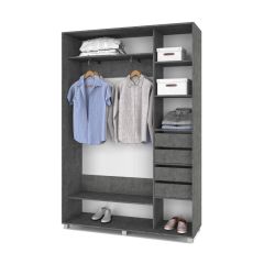 РОЛАНД Шкаф-купе Камень темный (450*1100) Р411 в Челябинске - chelyabinsk.mebel24.online | фото 4