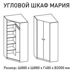 Шкаф угловой Мария 880*880 (ЛДСП 1 кат.) в Челябинске - chelyabinsk.mebel24.online | фото 2