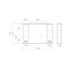 Шкаф-зеркало Cube 100 Эл. Домино (DC5013HZ) в Челябинске - chelyabinsk.mebel24.online | фото 2