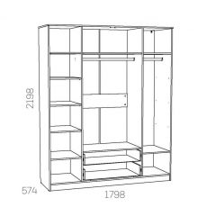 НМ 011.84 Х Шкаф комбинированный "Оливия" в Челябинске - chelyabinsk.mebel24.online | фото 3