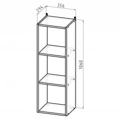 Стеллаж 3 секции (белый) в Челябинске - chelyabinsk.mebel24.online | фото 2