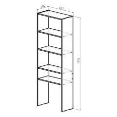 Стеллаж Элемент-1 (белый) в Челябинске - chelyabinsk.mebel24.online | фото 2