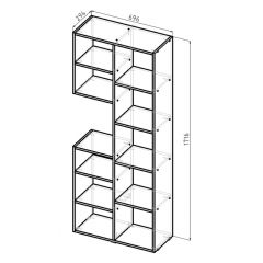 Стеллаж Элемент-2 (дуб сонома) в Челябинске - chelyabinsk.mebel24.online | фото 5