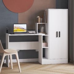 Стол компьютерный СКМ-1 ЛДСП Белый в Челябинске - chelyabinsk.mebel24.online | фото