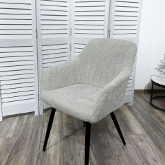 Стул BRANDY WZ2042-19 галечный серый фактурный велюр/ черный каркас М-City в Челябинске - chelyabinsk.mebel24.online | фото 5
