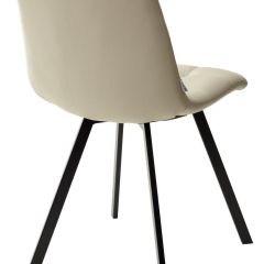 Стул CHILLI SQUARE HK017-02 серо-бежевый, PU/ черный каркас М-City в Челябинске - chelyabinsk.mebel24.online | фото 4